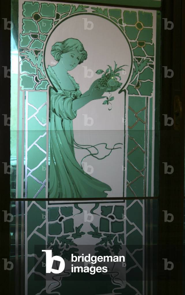 Art nouveau Bohemian glass