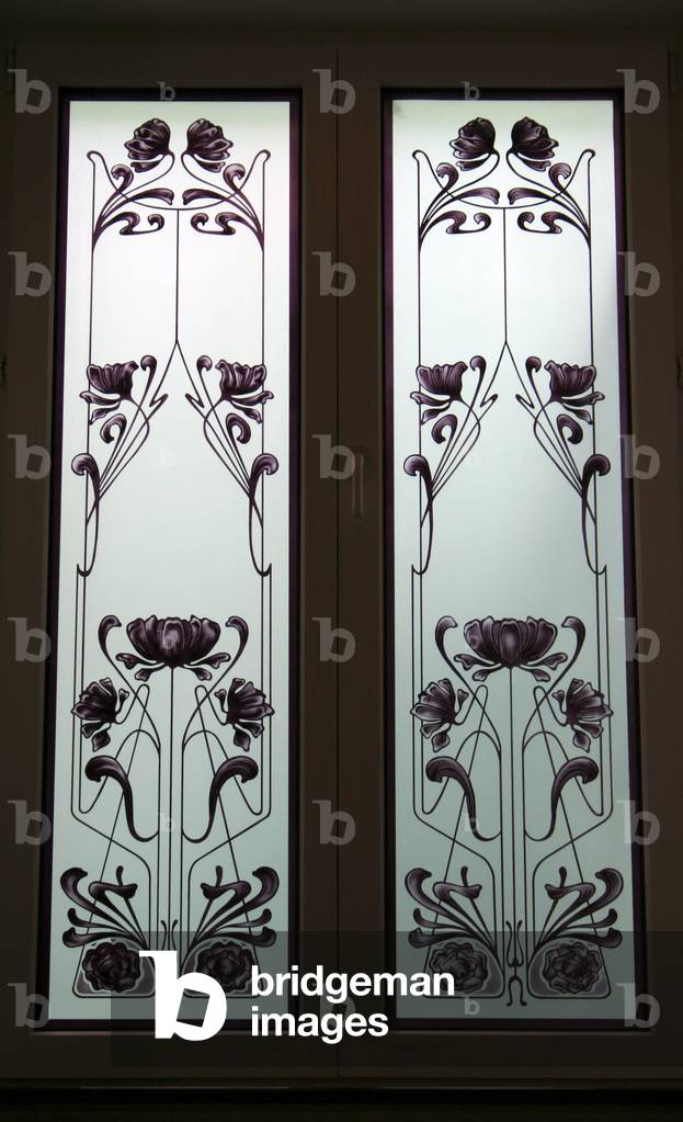 Art nouveau Bohemian glass