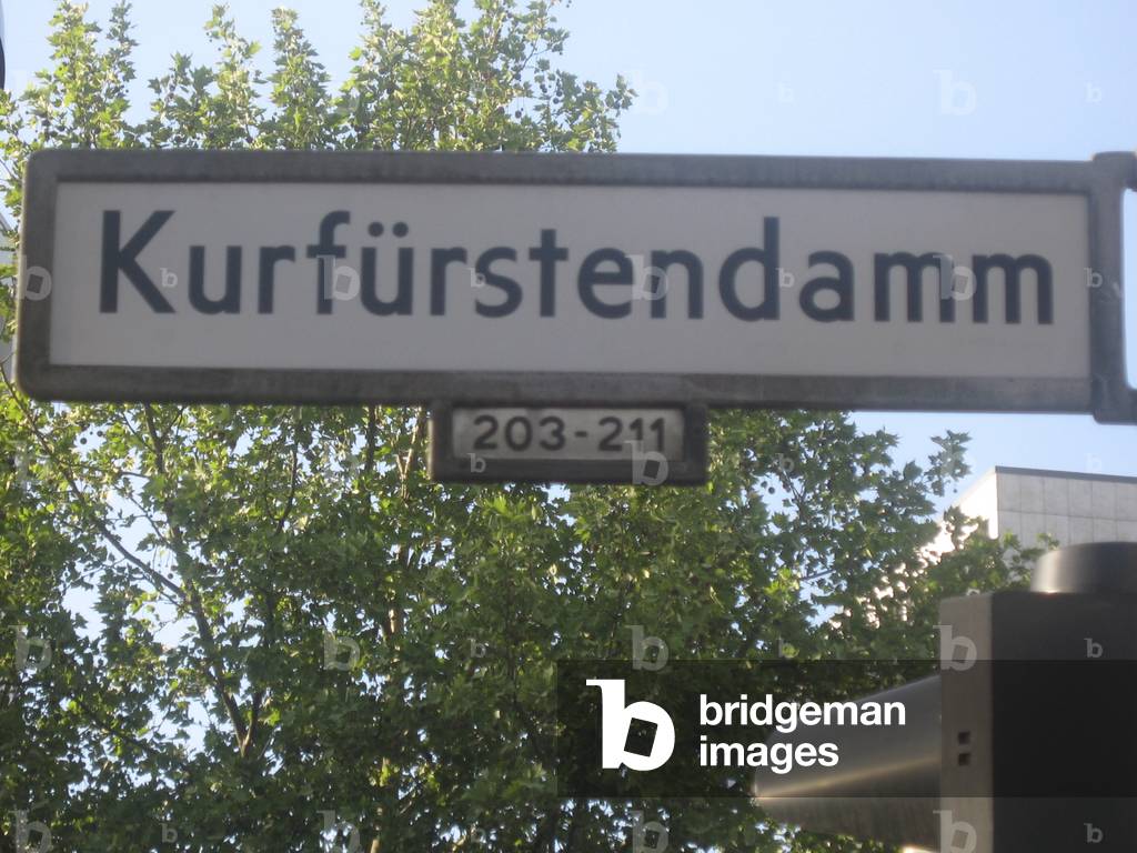 Kurfurstendamm street sign