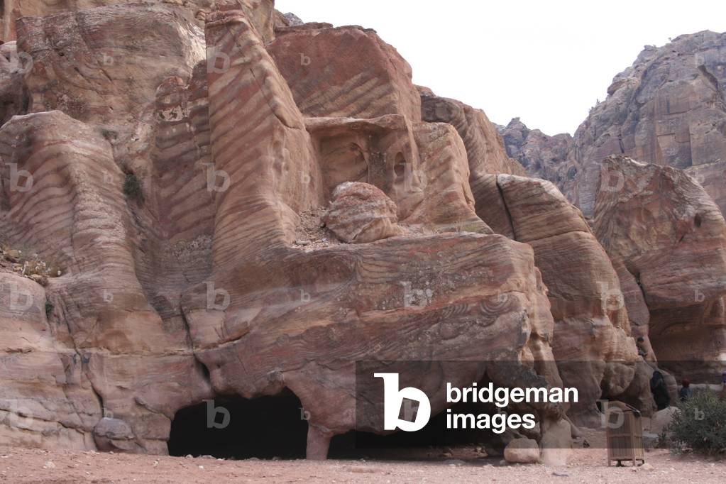Petra, Jordan. Remains of burial tombs