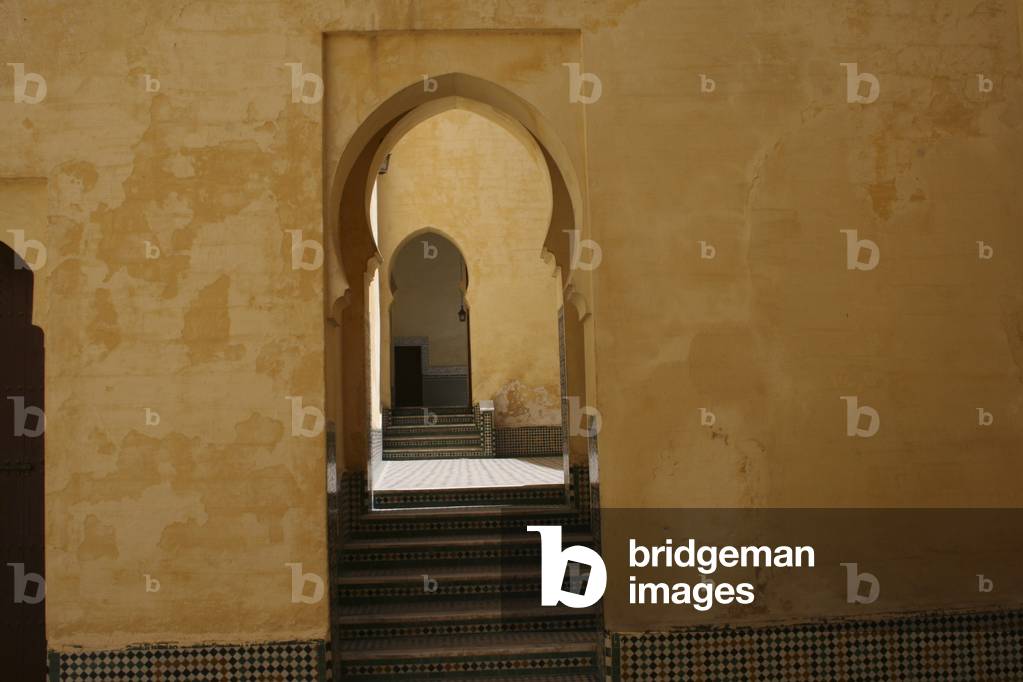 Meknes, Morocco.  Entrance to mosque