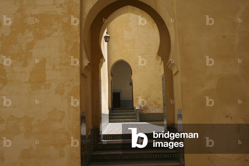 Meknes, Morocco.  Entrance to mosque