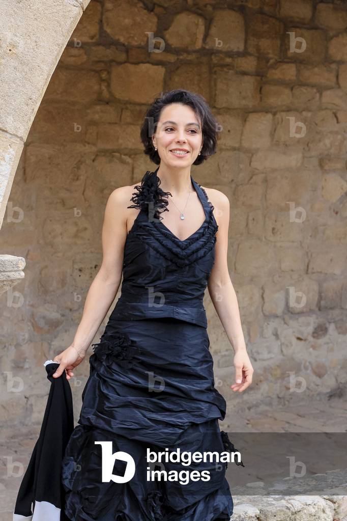 Maria Meerovitch. Russian pianist based in Antwerp, prior to her performance in The Royal Manor House, Kouklia, Cyprus, 2013 (photo)