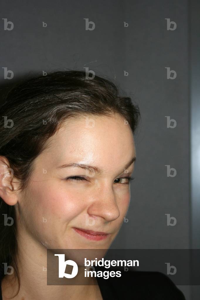 Hilary Hahn, American violinist making funny faces