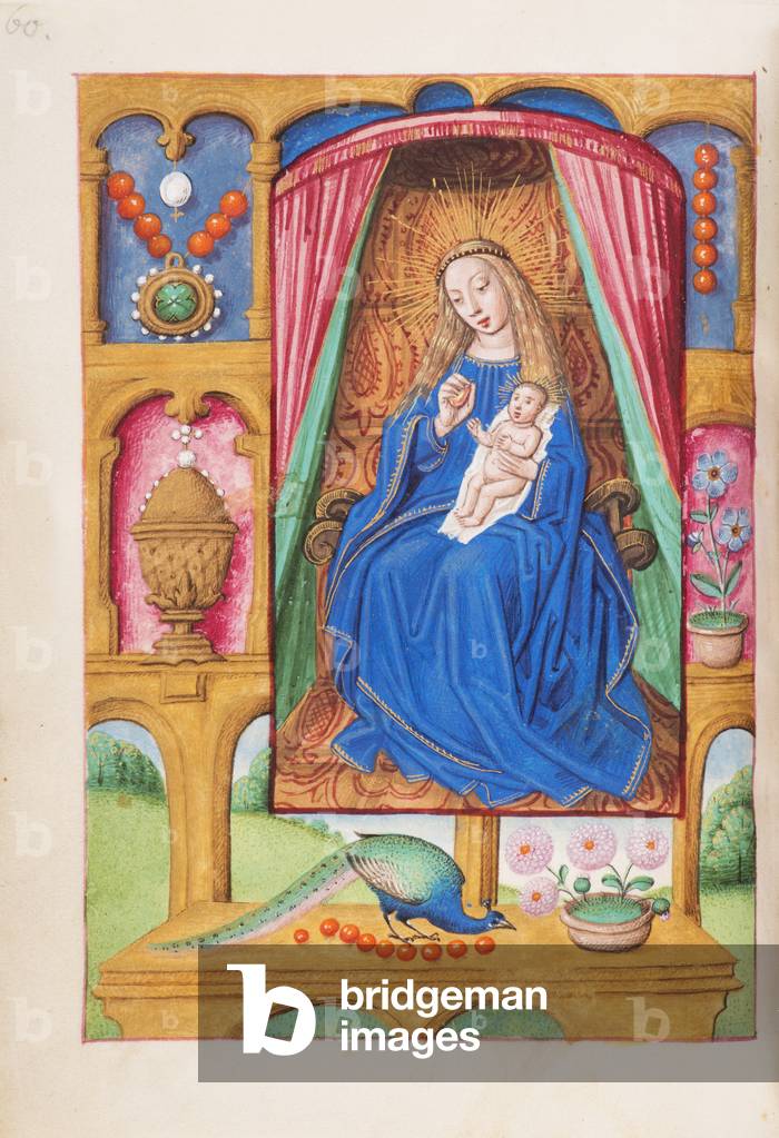 Madonna and Child, folio from a Book of Hours (tempera on vellum)