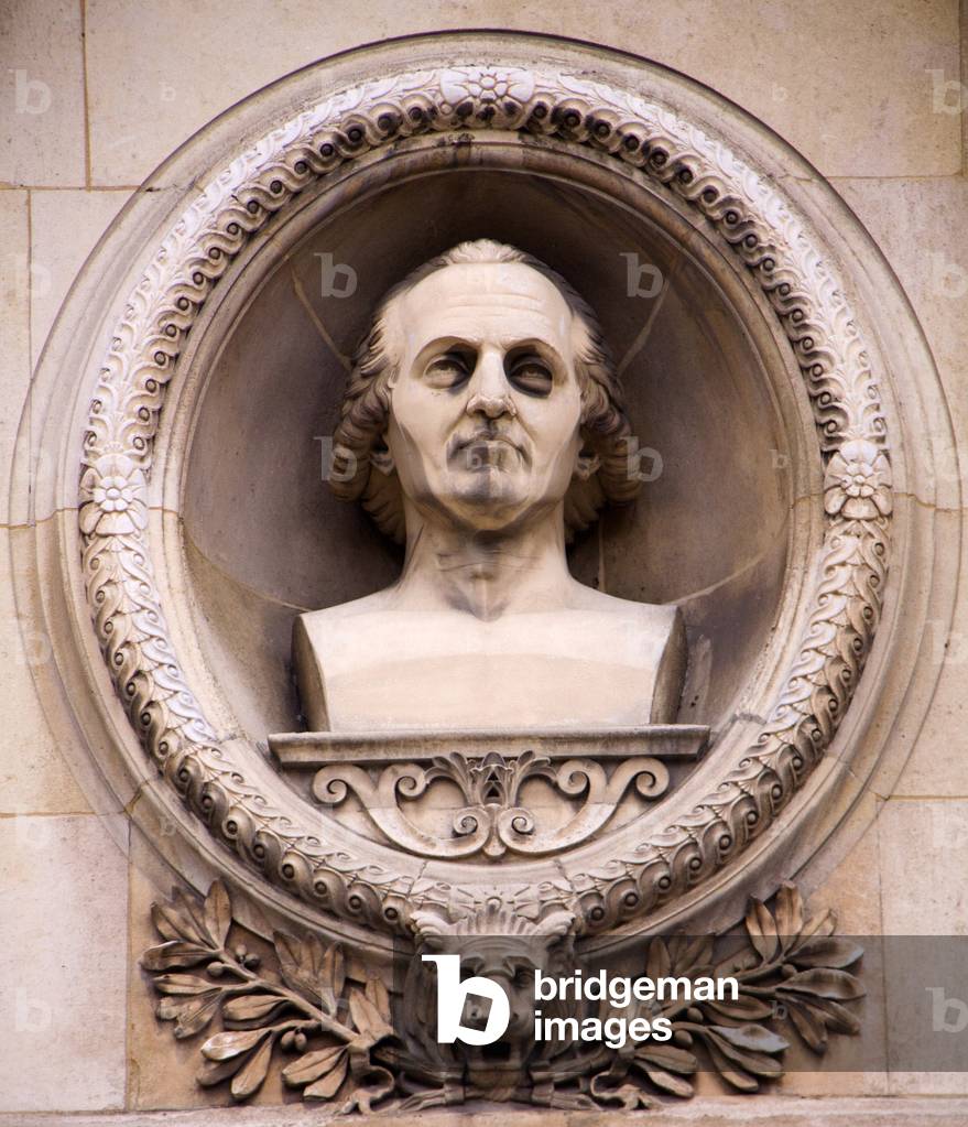 Charles Augustin Coulomb (1736-1806), scientist, engineer, physicist. His name is used for an electric unity. Bust. Photography Florent Lamontagne