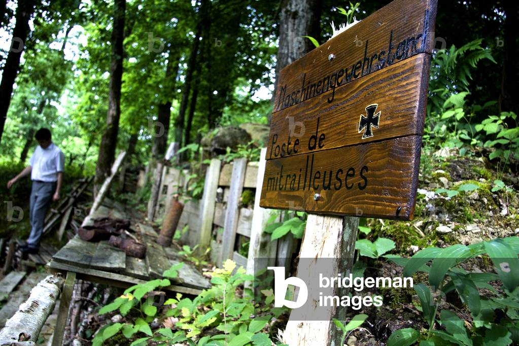 France, Champagne-Ardenne, Marne (51), Vienne le Chateau (Vienne-le-Chateau) - Camp de la Vallee Moreau - recontitution and remnants of a german camp of the First World War (First World War 1914-1918 or 14-18). Photography Florent Lamontagne