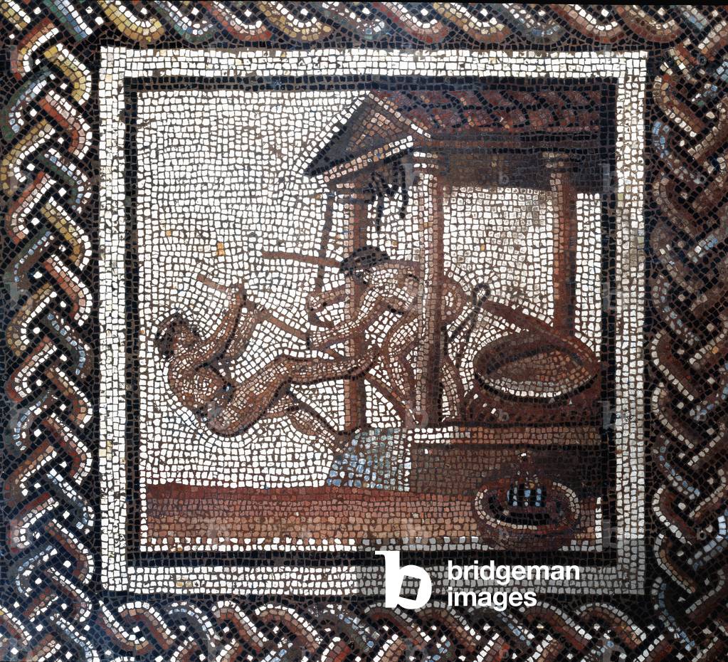 Bild von Mosaik "Eine Ölpresse. (Mosaik" von Gallo-Roman