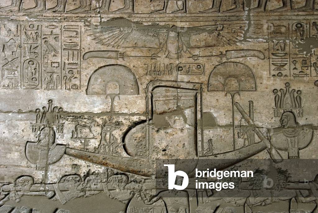 The procession of the sacred boat, (relief)