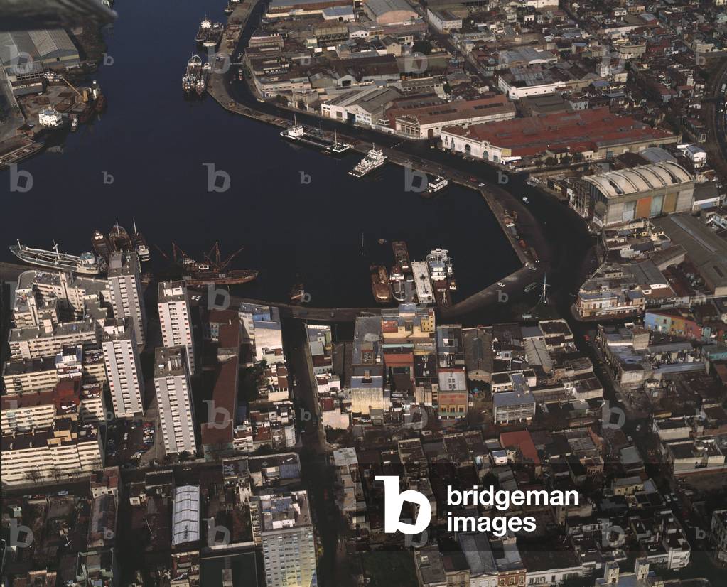 Aerial view of La Boca district (photography, 1983)