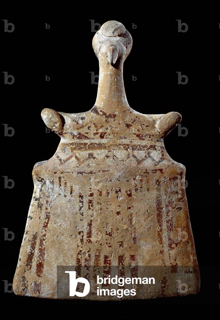 Goddess Mother with a bird's head, 7th-6th century BC (terracotta sculpture)