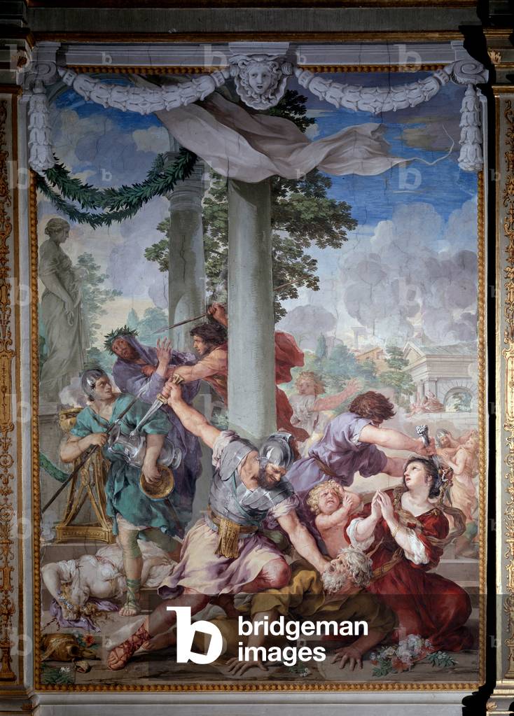 Allegoria delle quattro età dell'uomo: «» L'età del ferro» o «» gruppo di soldati che massacrano civili»» Un u