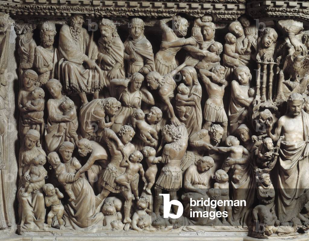 Il massacro degli innocenti, particolare del pulpito di marmo, 1266-1268