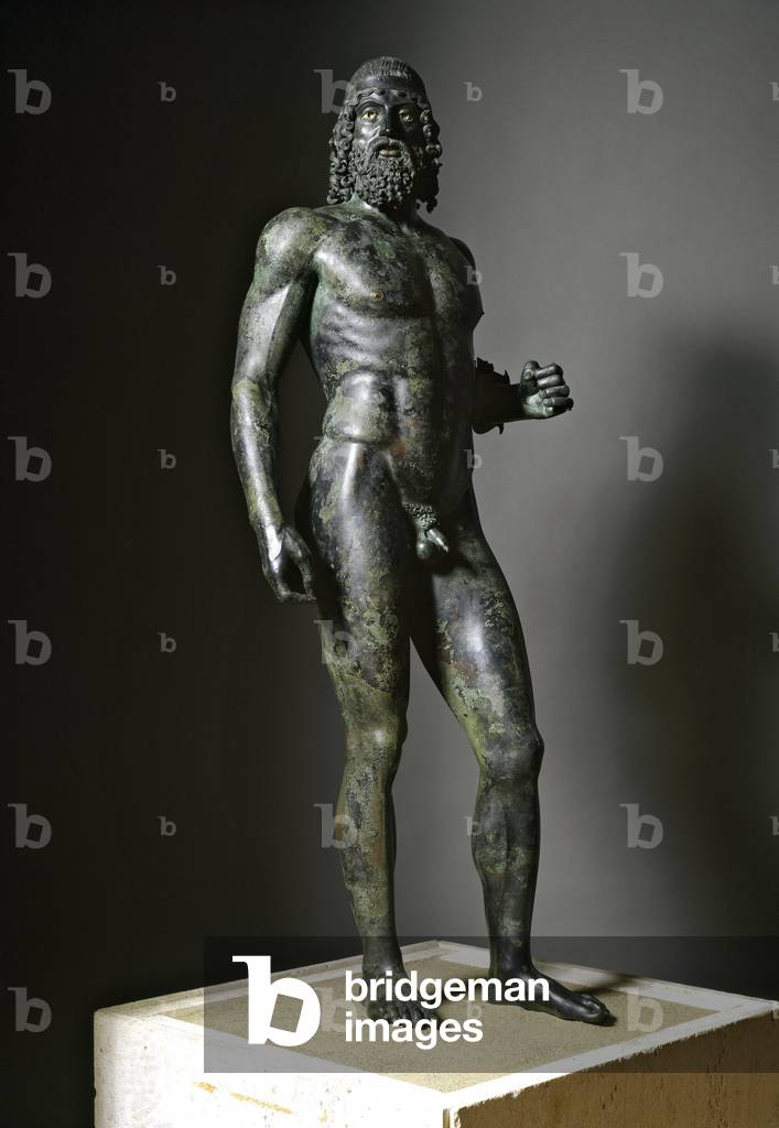 Guerriero o atleta, chiamato Bronzo di Riace (statua A). 460 a.C. (scultura)