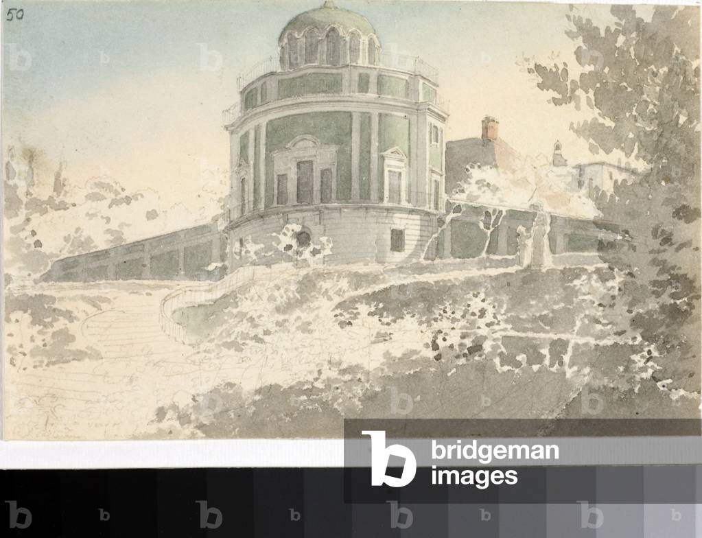 View of the Pavilion Kaffeehause in the gardens of Boboli (Watercolour, circa 1825)