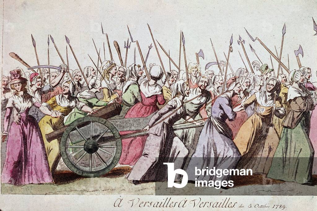 March of the Women on Versailles, Paris, 5th October 1789 (engraving)