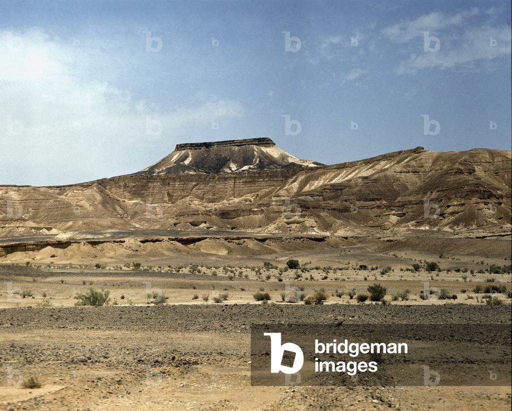 View of desertic region of Negev
