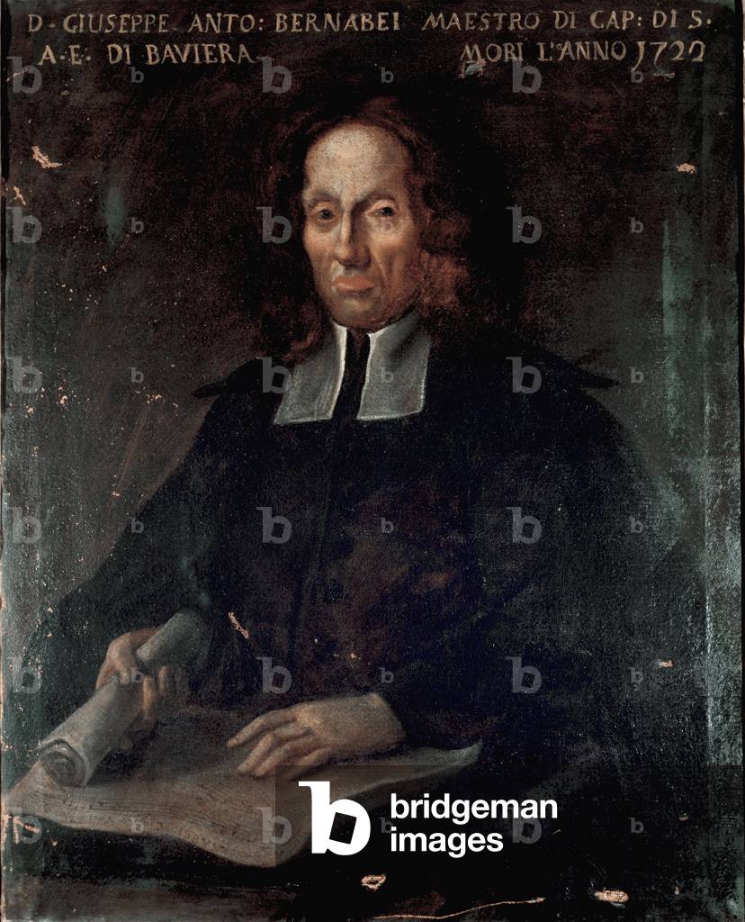 Portrait of the composer Giuseppe Antonio Bernabei (1649-1732) Anonymous painting. 18th century Bologna, Civico Museo Bibliografico Musicale - Portrait of the composer Giuseppe Antonio Bernabei (1649-1732). Anonymous painting 18th century. Civico Museo Bibliografico Musicale, Bologna, Italy