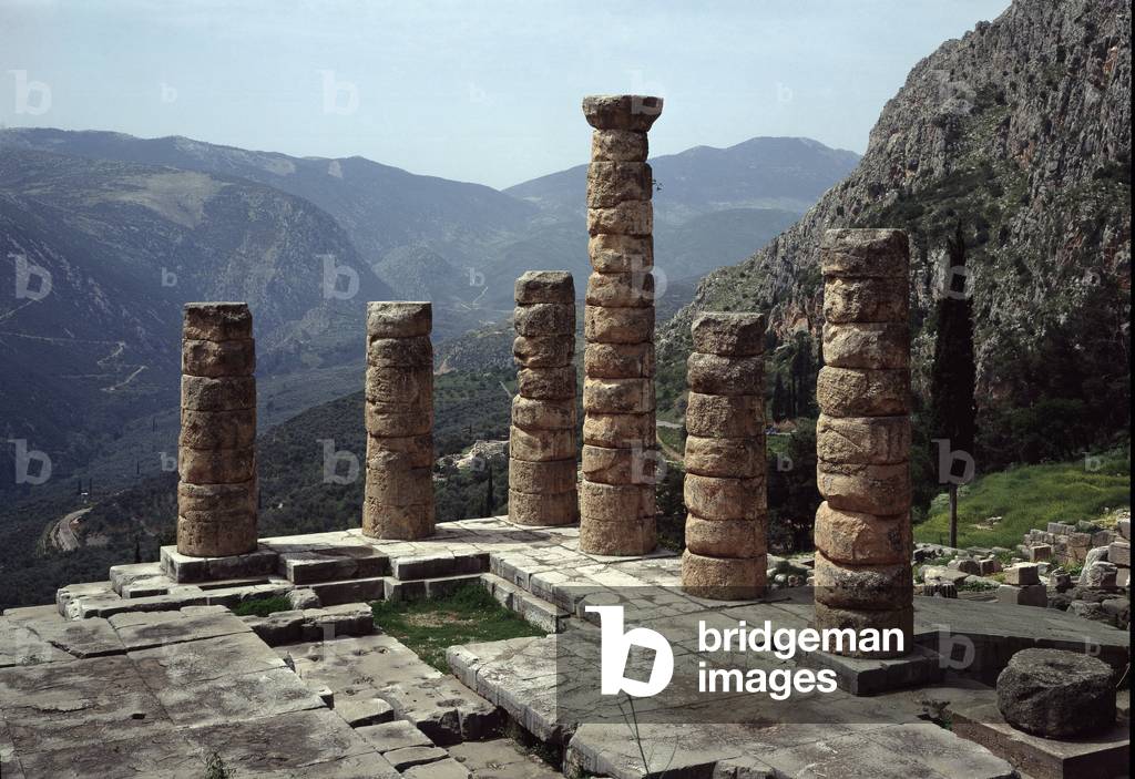 View of part of the temple of Apollo, around 370-360 BC (photography)