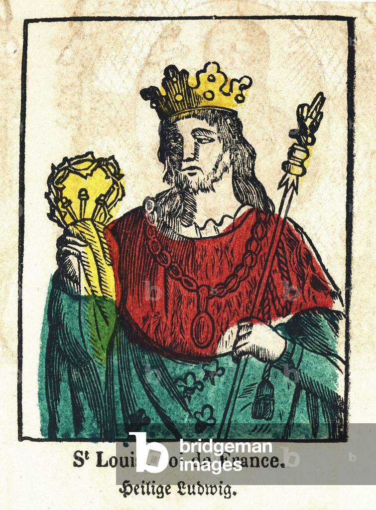 Portrait of Louis IX, King of France (engraving)