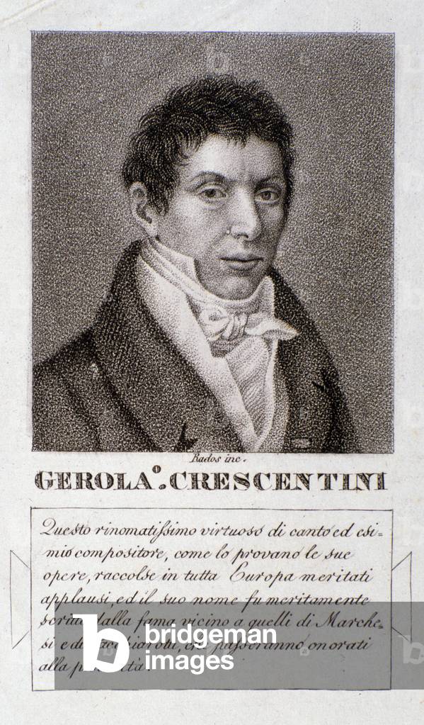 Portrait of Girolamo Crescentini (engraving)