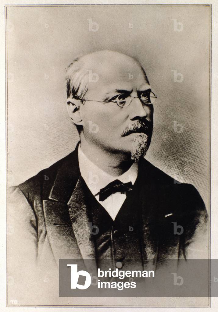 Portrait of Joseph Joachim Raff (engraving, 19th century)