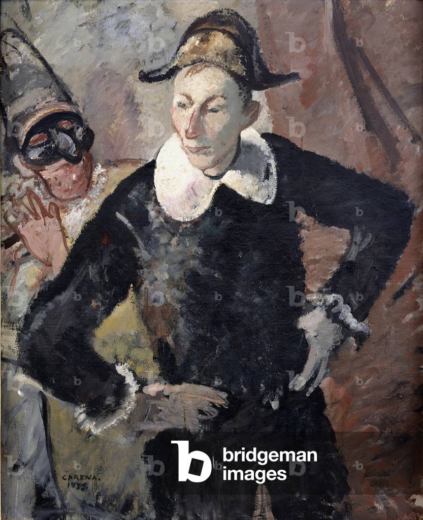 Characters in costume (Harlequin), 1932 (painting)