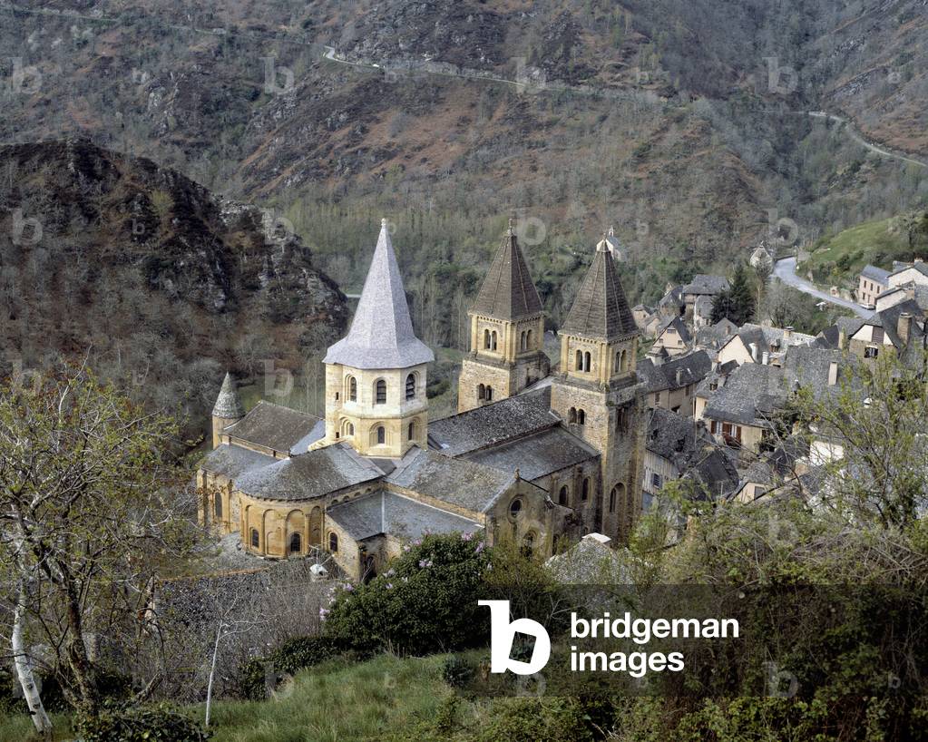 Aerial view of the abbey, 11th-12th century