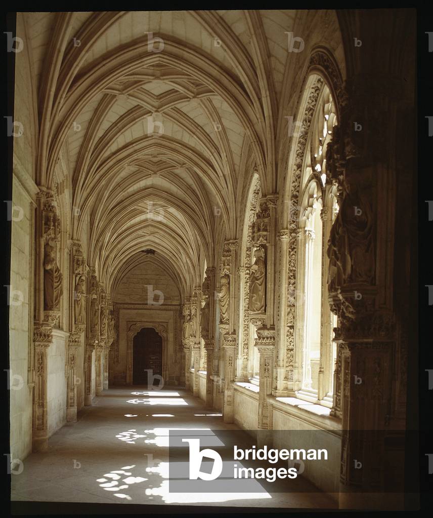 View of the lower gallery of the Monastery of San Juan de Los reyes, Tolede, 1477-1504 Spain