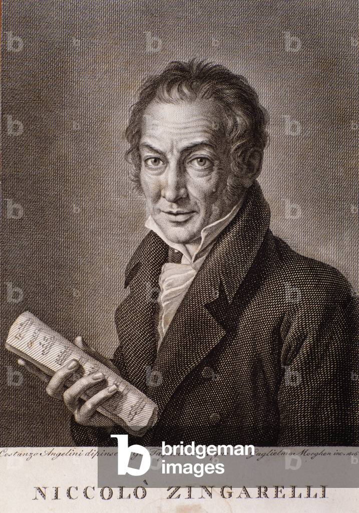 Ritratto di Nicola Antonio Zingarelli (incisione, sec. XIX)