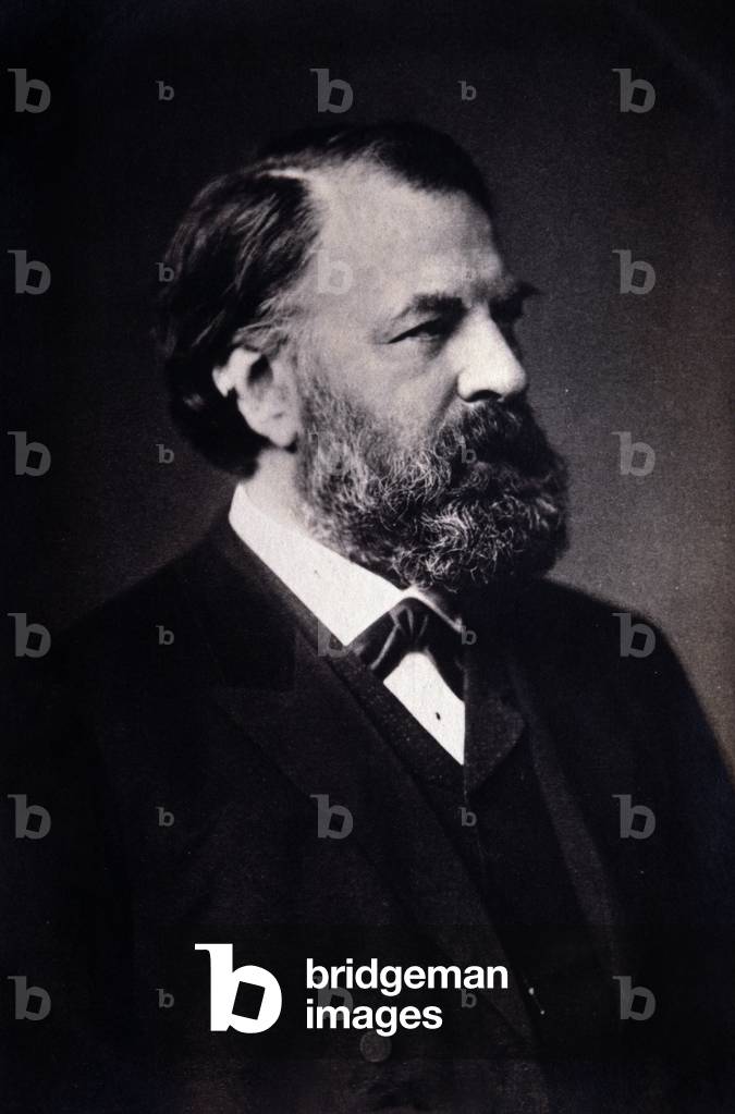 Portrait of Joseph Joachim, 19th-20th century (b/w photo)