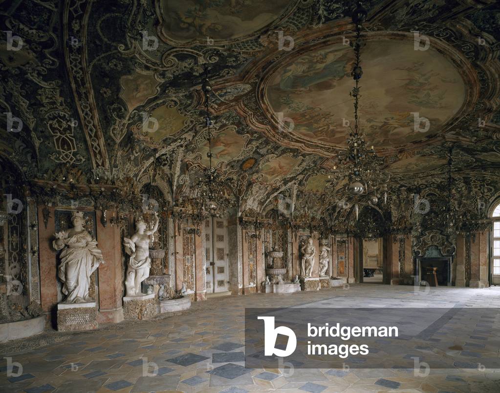 View of the Grand Salon of the castle of Weissenstein, 1714 (photography)
