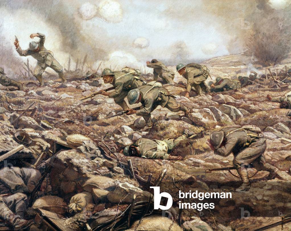 First World War: Battles on the Carso Highlands (Trentino). 1916 (painting)