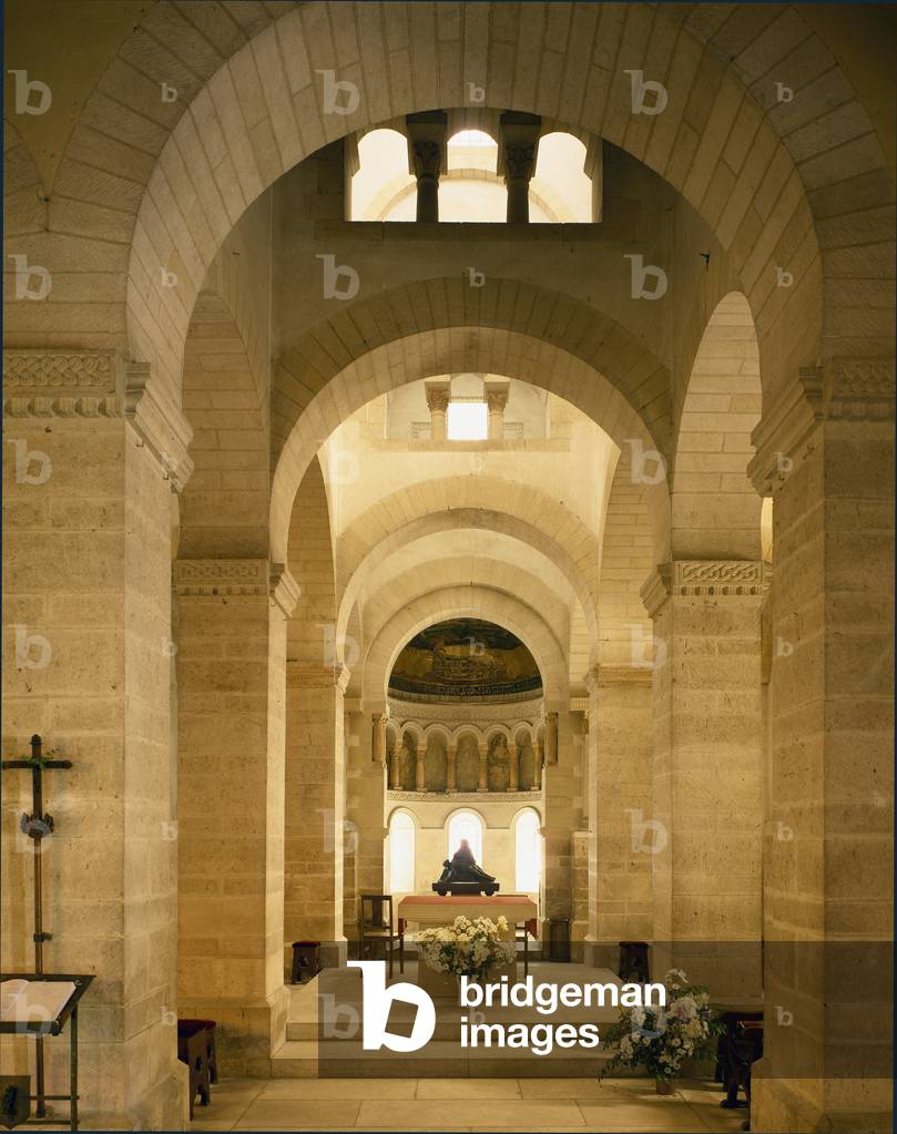 View of the oratory of Germigny-des-Pres, 803-806
