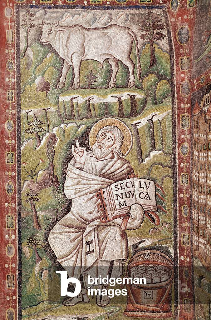 Luke the evangelist (mosaic detail,  6th Century)