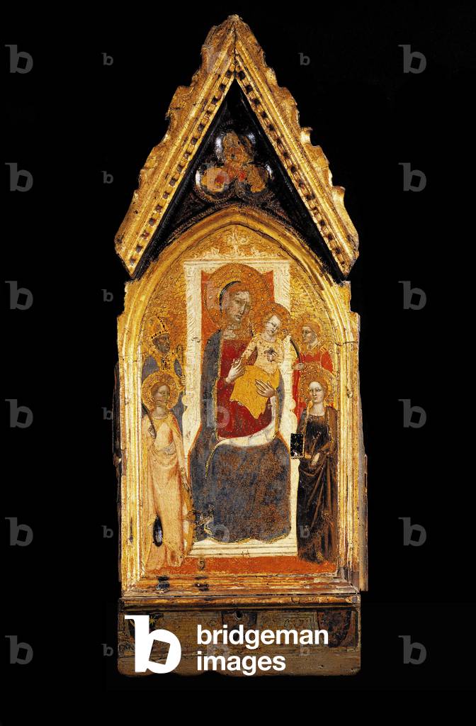 Virgin and Child and Saints Wood Painting by Niccolo di Tommaso (known between 1343 and 1367) 14th century Assisi, Museo del Tesoro della Basilica di San Francesco