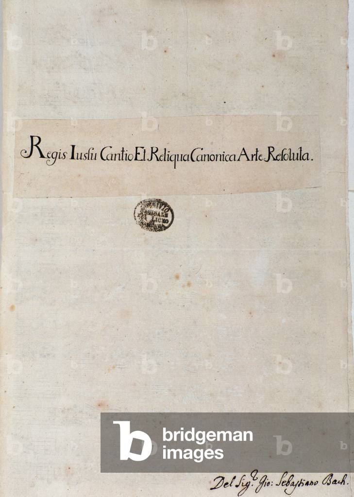 Page of Regis Iussu Cantio Et Reliqua Canonica Arte Resoluta by Johan Sebastian Bach, (18th century)