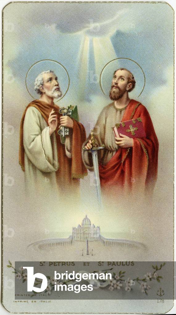 Pious image: The apostles Peter and Paul (chromolithography)