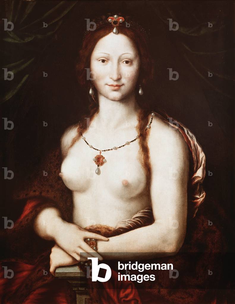 Portrait of Mona Vanna (oil on wood, 16th century)
