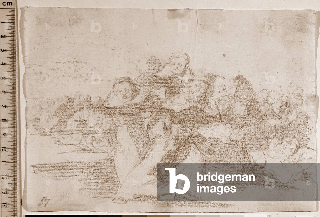 Bild von Zeichnung "Die Katastrophen des Krieges: Alles ist durcheinander (Vorbereitungszeichnung" von Francis