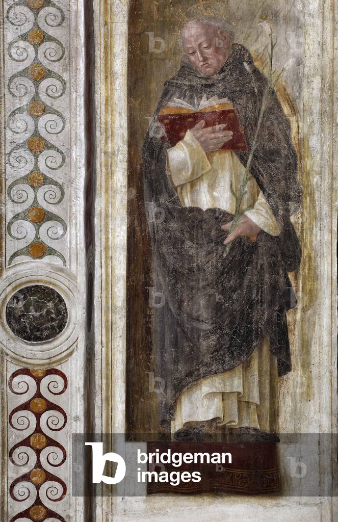 Representation of Saint Dominica of Guzman (ca. 1170-1221) (St Dominic) Fresco by Bernardino Butinone (1435-1507) 1482-1486 Basilica di Santa Maria delle Grazie Milan Italy
