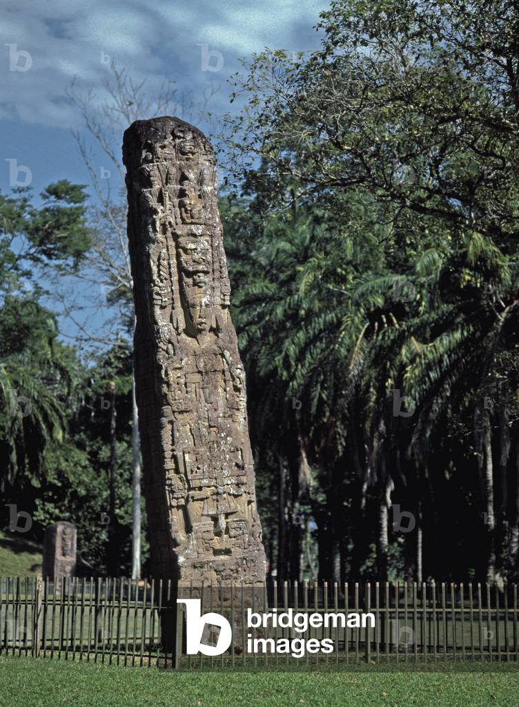 Detail of the stele F on the great square
