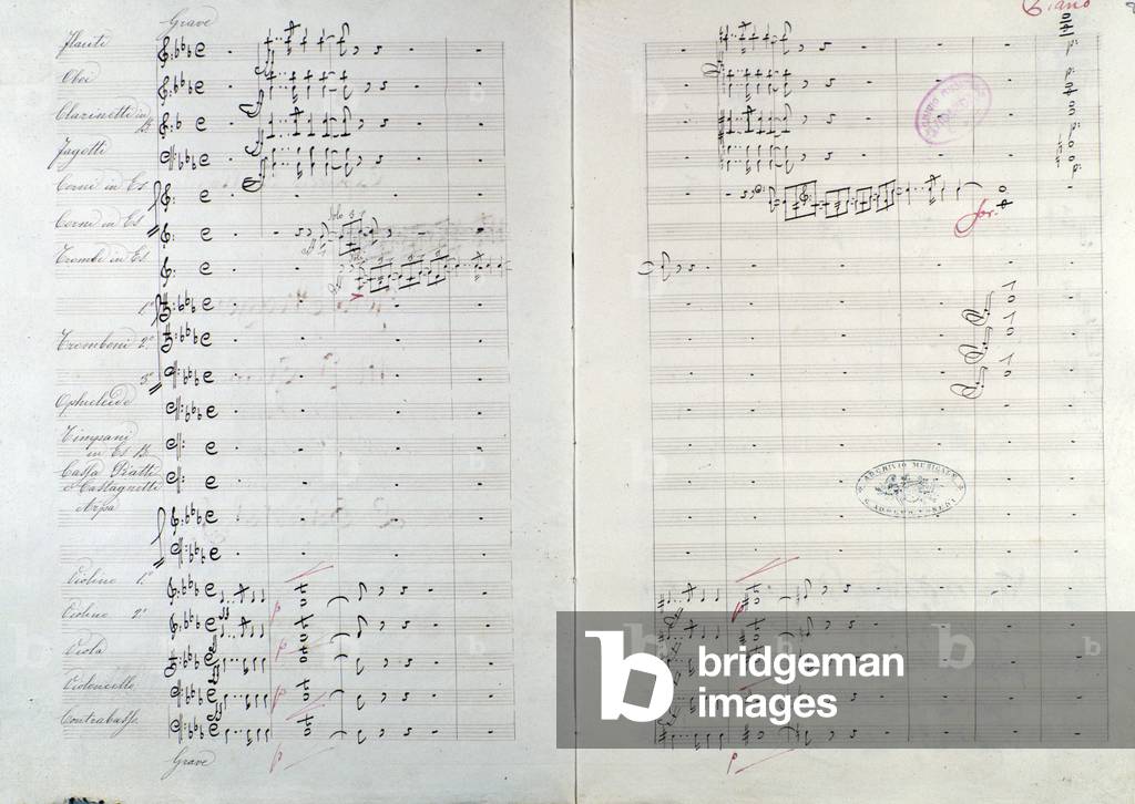 First page of Capriccio brilliant on the theme of Jota Aragonese”” (Spanish overture No.1) by Mikhail Glinka, 1845