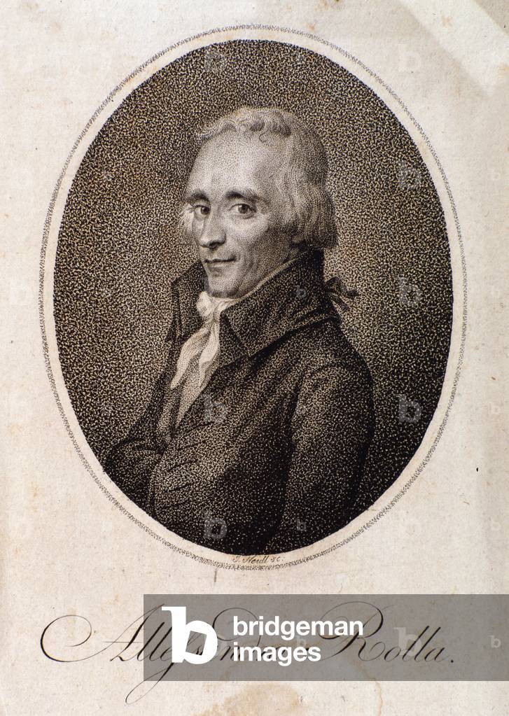 Portrait of Alessandro Rolla (engraving, 19th century)