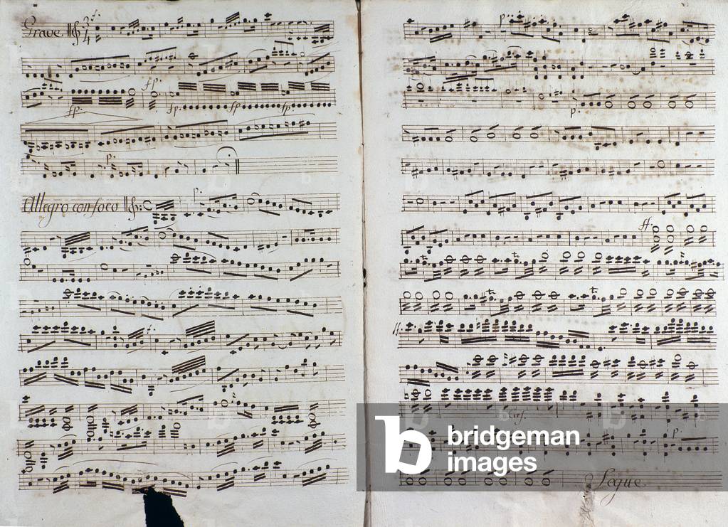 Sheet music page of Great symphony a several instruments (Opus 8) by Christian Cannabich