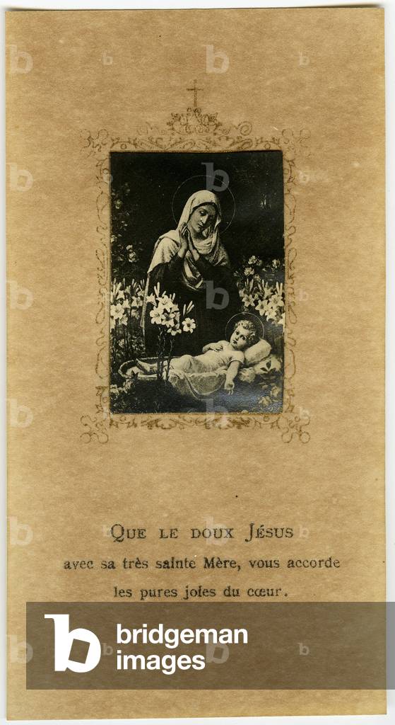 Pious image: The Virgin and Jesus (print)