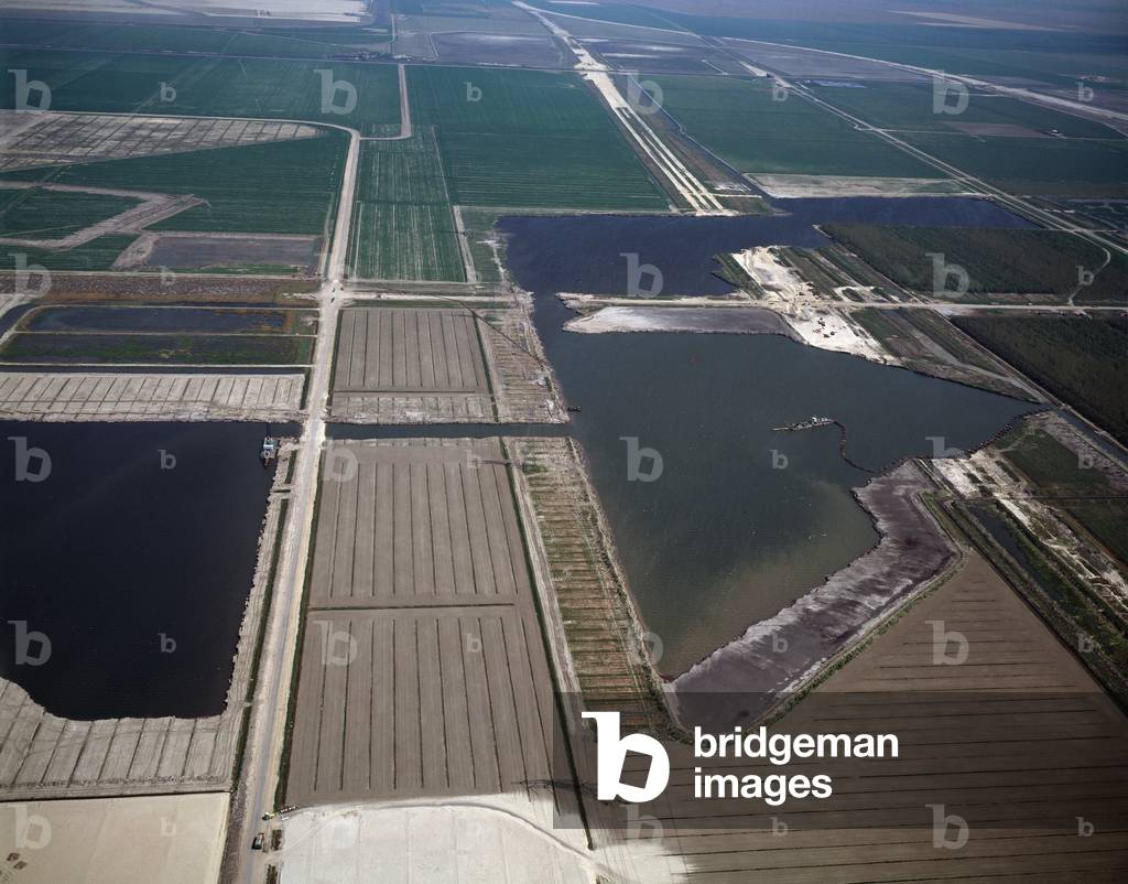 Aerial view of the polder, 1990 ca - Photography