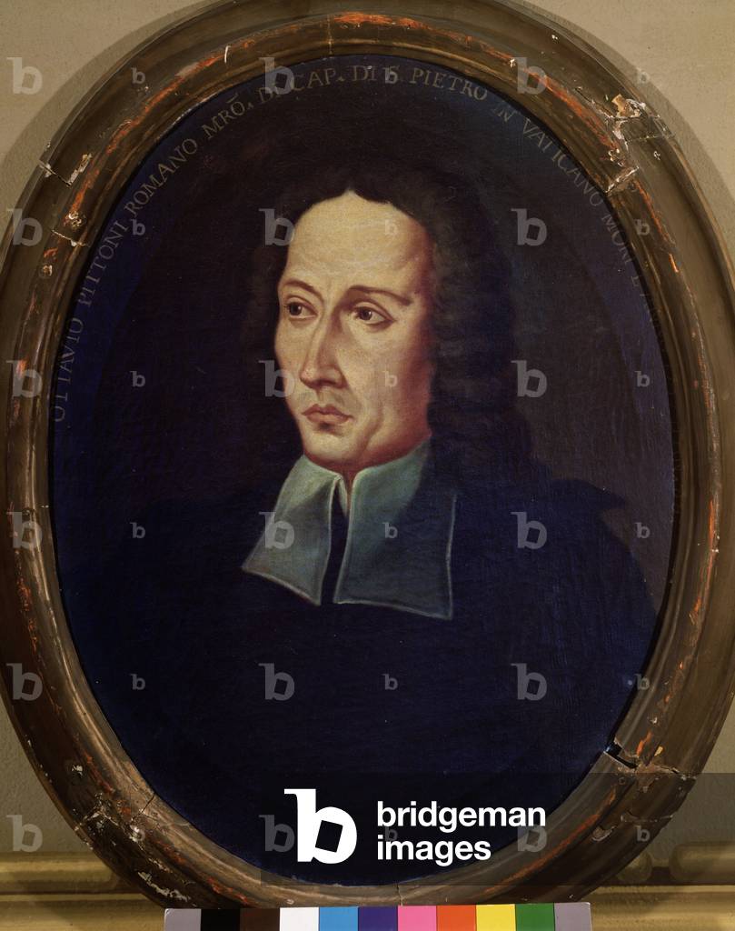 Ritratto di Ottavio Pitoni, compositore italiano. Sec. XVIII (pittura)
