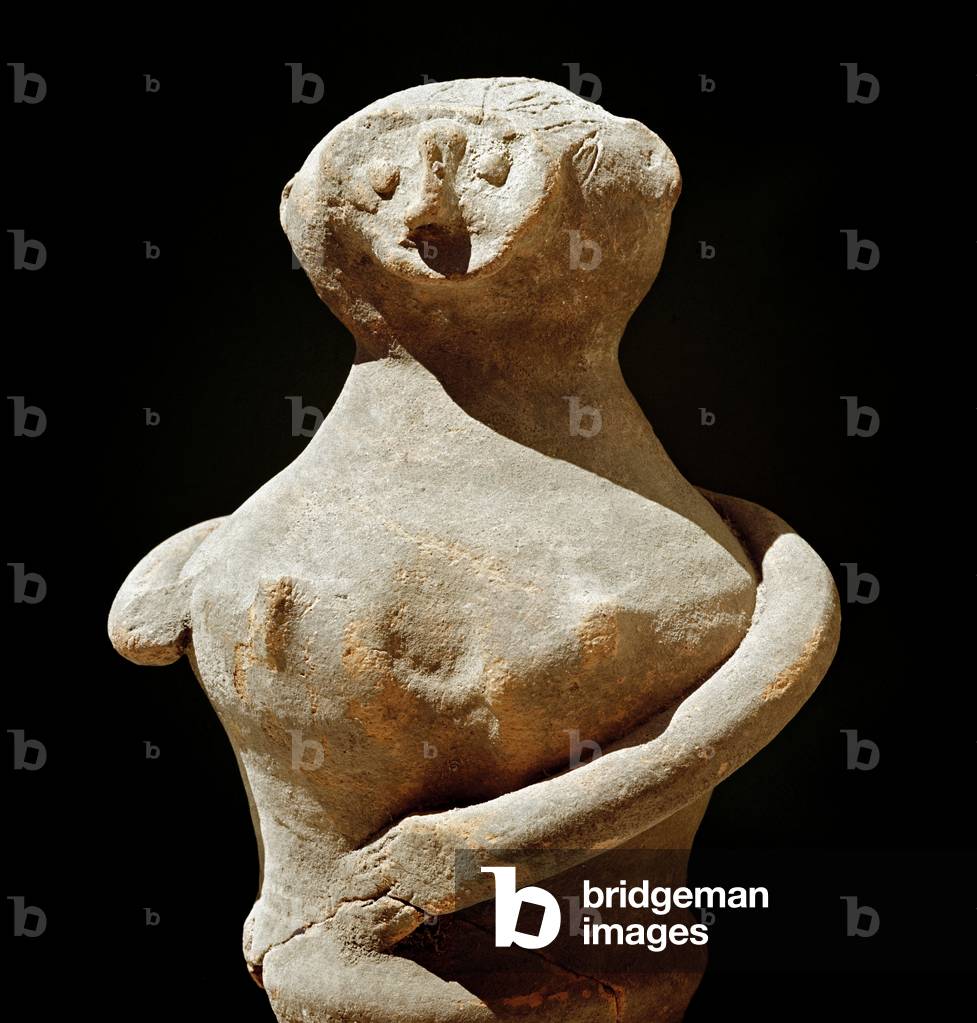 Votivstatuette der Kranken, die sich auf die Heilung seiner Leber berufen, vom Standort Bithia, 3. oder 2. Jah