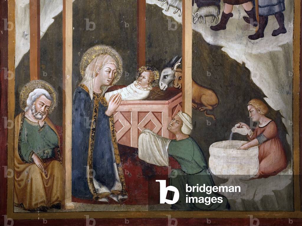 The Nativity. 14th century (fresco)
